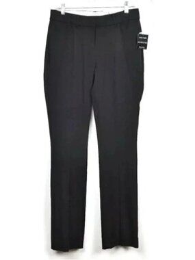NWT Alfred Sung Black Mid  Rise Bootcut Pants Trousers Size 4
